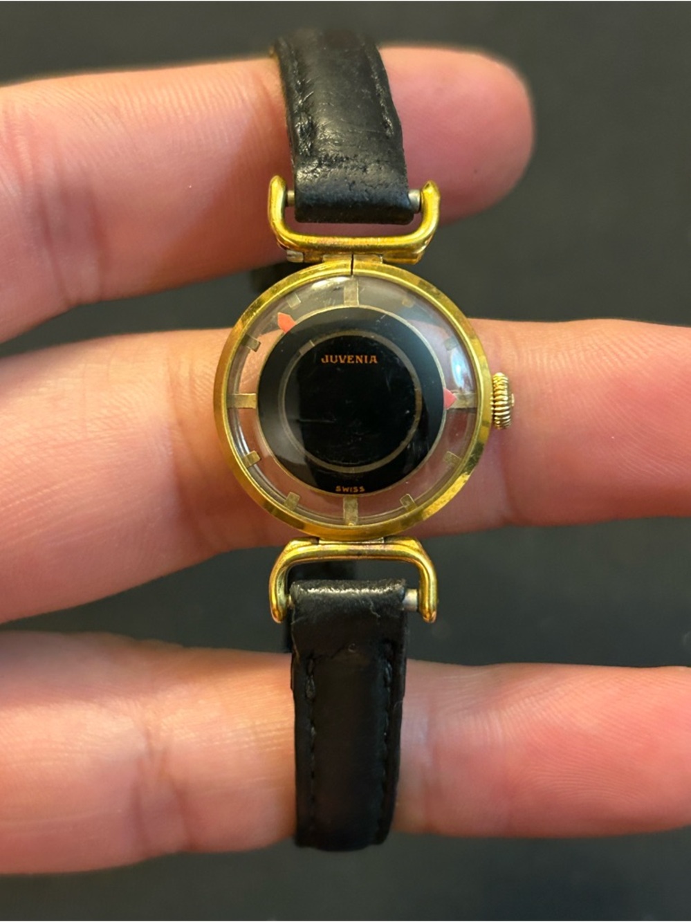 Juvenia Mystery Dial Mechanical Winding Ladies Vintage Watch (Not Running)